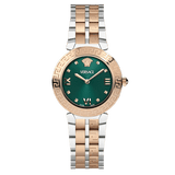 Versace Daphnis Analog Green Dial Two Tone Steel Strap Watch for Women - VEOCA0224