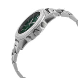 Versace Greca Action Chronograph Quartz Green Dial Silver Steel Strap Watch for Men - VE3J00422