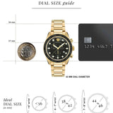 Versace Greca Dome Chronograph Black Dial Gold Steel Strap Watch for Men - VE6K00523