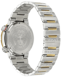 Versace Greca Logo Diver Quartz Green Dial Two Tone Steel Strap Watch for Men - VE8G00524