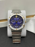 Versace Greca Quartz Blue Dial Silver Steel Strap Watch For Men - VEZ900221