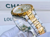 Versace Hellenyium GMT Silver Dial Two Tone Steel Strap Watch for Men - V11030015