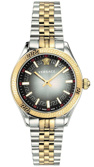 Versace Hellenyium Grey Dial Two Tone Steel Strap Watch for Women - VEHU00520