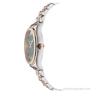 Versace Hellenyium Quartz Green Dial Two Tone Steel Strap Watch for Women - VE2S00422