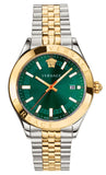 Versace Hellenyium Quartz Green Dial Two Tone Steel Strap Watch for Women - VEHU00420