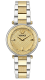 Versace Reve Analog Gold Dial Two Tone Steel Strap Watch for Women - VE8B00324