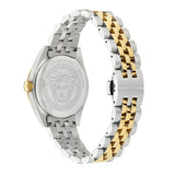 Versace V-Code Analog Green Dial Two Tone Steel Strap Watch for Women - VE8I00424