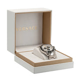 Versace V-Ray Chronograph Silver Dial Silver Steel Strap Watch For Men - VE2I00321