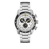 Versace V-Ray Chronograph Silver Dial Silver Steel Strap Watch For Men - VE2I00321