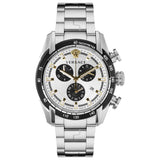 Versace V-Ray Chronograph Silver Dial Silver Steel Strap Watch For Men - VE2I00321